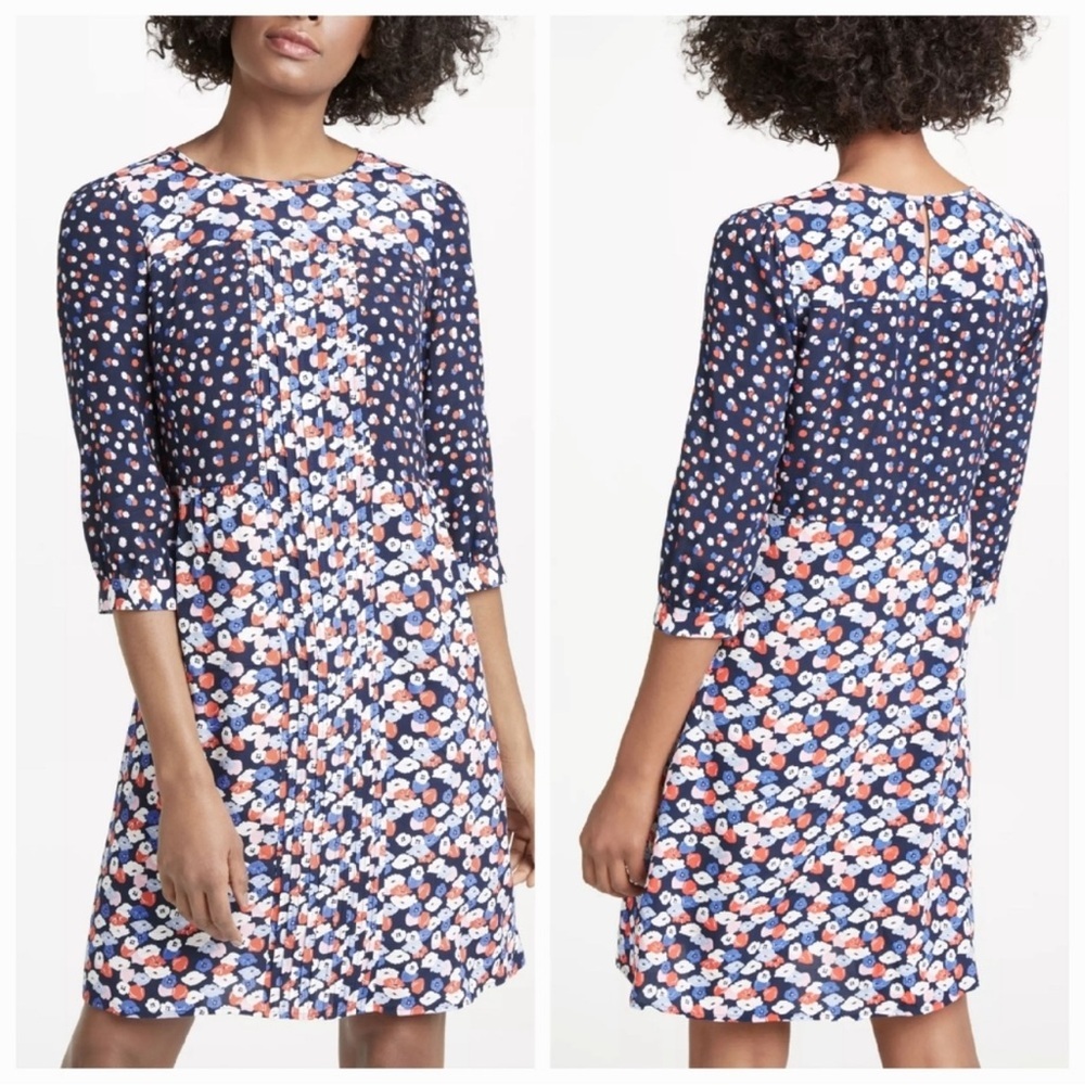 BODEN Poppy Meadows Hotchpotch Dress size 10 Long floral blue pink multi Color